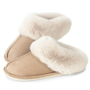 WALL QMER Womens Slippers Cozy Warm Winter Slip On House Shoes Fluffy Soft Memory Foam Comfy Faux Fur Plush Anti-Skid Indoor/Outdoor